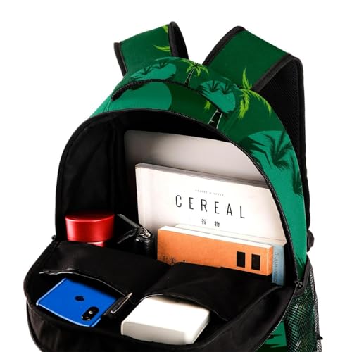 Sac à dos école palmier vert résistant pour protéger les cahiers - 4