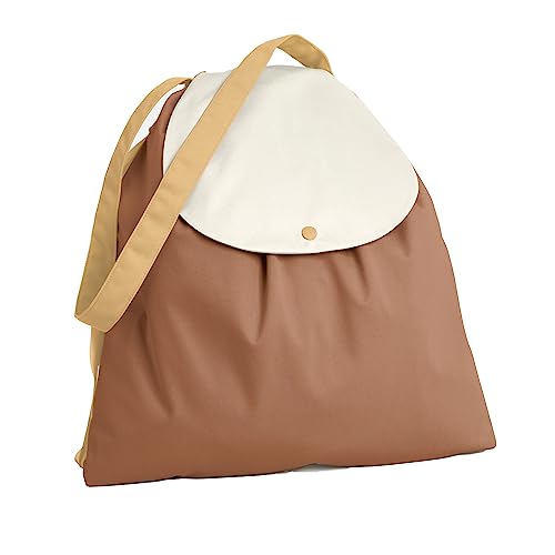 Image of Esembly Day Bag – Reusable Wet and Dry Bag Made From Recycled Fabric With Dual Waterproof Compartments for Cloth Diapers, Swimsuits, Toiletries, and Snacks - Clay