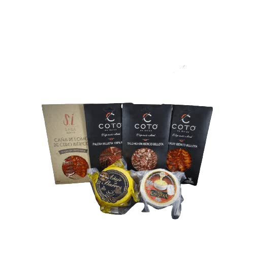 Cesta de Regalo para Empresas Gourmet con Paleta Ibérica de Bellota, Lomo Ibérico, Queso Añejo de Barros, Chorizo Ibérico de Bellota – Corazón Extremeño