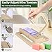 GUIFA Soap Cutter, Wooden Soap Cutter Adjustable Wire Slicer Cutting Tool for Handmade Soap, Cheese & Candles DIY Soap Cutting (Light Wood)
