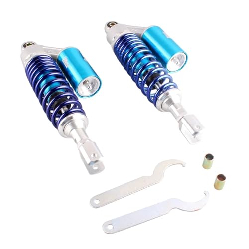 Amortisseurs arrière pneumatiques pour suspension de motos et karts bleu ciel