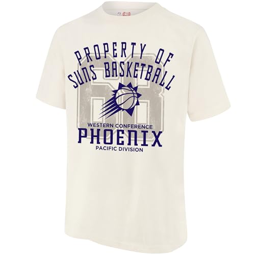 Ultra Game Men's NBA Official Super Soft Nostalgic T-Shirt, Phoenix Suns, Cream, Medium