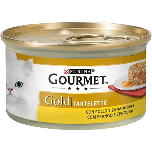 Purina Gourmet - Gold Alimento para gatos Tartalette con Pollo y Zanahoria, 85 g