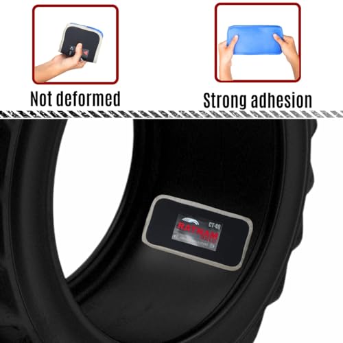 Image of Radial Tyre Repair Patch No. 40 (Box of 10 Pcs) | Heavy-Duty Tubeless Tyre Puncture Patch | Strong Adhesive Rubber Patch for Car, Bike, Scooter, Truck & Tractor Tyres