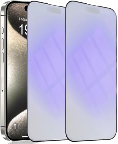 �y2���Z�b�g�z �y�u���[���C�g�J�b�g���A���`�O���A�ziPhone 15 Plus �p ���� �S�ʕی� �t�B���� ���炳�犴 �A�C�t�H��15 Plus �p �K���X�t�B���� �A���`�O���A �t�B���� �Q�[���p ���˖h�~ �C�A���X �w��h�~ ���͂�ی� �ڂ̔��y