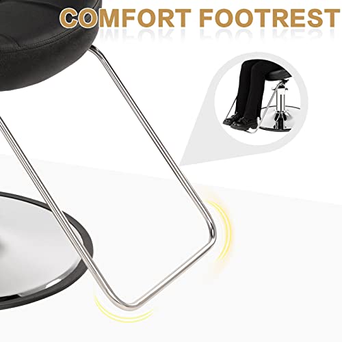 Omysalon Salon Styling Chair Heavy Duty For Stylist Hair Cutting, Hydraulic Barber Swivel Chair, Hairdressing Tattoo Beauty Spa Equipment #TOP4