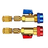 Besttoolifes R134A - Herramienta de núcleo de válvula para reparación de aire acondicionado de coche, instalador de removedor de presión alta y baja con acopladores rojo y azul, para kit de servicio