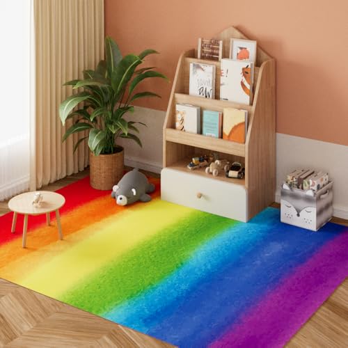 Tapete decorativo 4' x 6' ultra suave de lana sintética miniatura 4