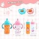 DIELIANHUA Puppenzubehör, 4 Stück Magische Flasche mit 2 Stück Puppenschnuller, Magie Puppenzubehör, Puppenflasche mit Milch, Puppe Zubehör, Geschenk für Kinder ab 3 Jahre