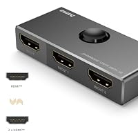 Hama HDMI Switch 8k (HDMI Umschalter 2 in 1 Out/1 in 2 Out, 8k Switch für TV, PC, Monitor, Blu-ray-Player, Konsole, Beamer, Adapter für Gaming, Heimkino in Ultra-HD) schwarz – Ansicht 7