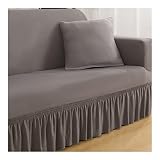 Sofa Seat CoverSofa Seat Cover Skirt Shape Sofa Covers Living Room Elastic Couch Cover Slipcovers Chair Protector 1/2/3/4 Seater (Specification : 1-Seat 90-140cm)