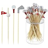200Pcs Golf Cocktail Picks,4.7 Inch Golf Theme Toothpick Sandwich Fruit Cocktail Picks For Golf Catered Events Buffet Party Holiday Supplies,Style B