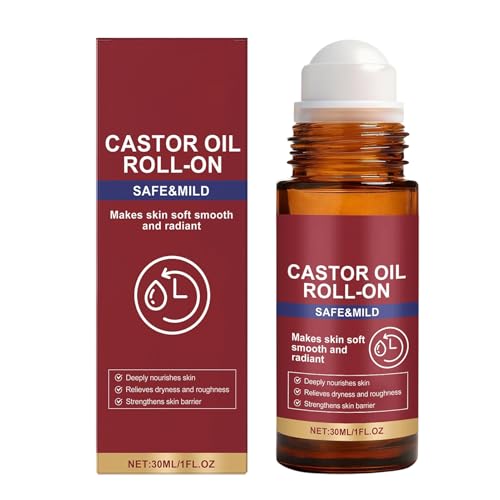 Roll On De Aceites De Ricino, Con Fórmula Profundamente Hidratante, 30ml, Aceites Hidratante Facial, Sérum Corporal Nutritivo, Reafirmante Y Revitalizante, Para Mujeres Y Niñas