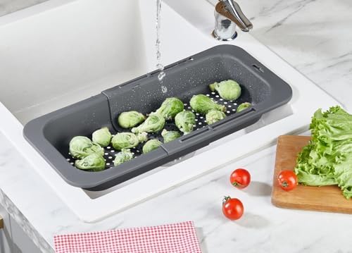 Deconox Sürgülü Açılır Kapanır Pratik Süzgeç, Lavobo Süzgeçi, Salata Süzgeçi (ASORTİ) - Görsel 2