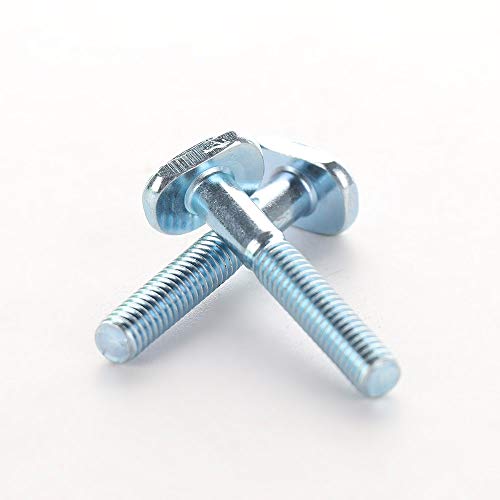 Ddewing 10PCS M6 40T Screw T Sliding Screws Furniture 304 Stainless Steel Bolts Rivet Screws Woodworking Clamp Metal Quick Acting Hold Down Clamp for T Track Woodworking Tool(#1)