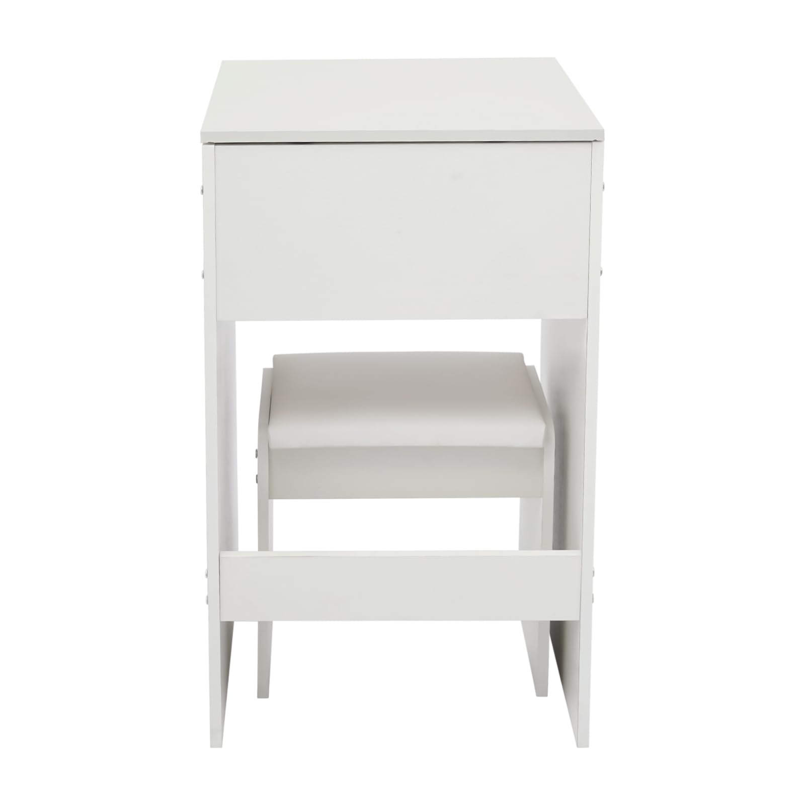 Tocador 3 en 1 pequeño, de pie, tocador con espejo abatible, juego de tocador para dormitorio, capacidad de carga de 90 kg, para apartamento, habitación pequeña
