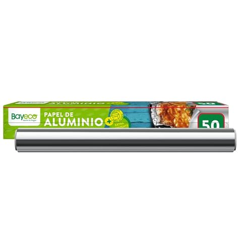 Bayeco Aluminium Alufolie, glatt, 300 mm x 50 m, 10 Mikron, 410 g