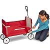 Radio Flyer 3-in-1 EZ Folding Wagon Ride On for Kids, Garden, Cargo, Red Collapsible Wagon