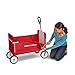 Radio Flyer 3-in-1 EZ Folding Wagon Ride On for Kids, Garden, & Cargo, Red Collapsible Wagon