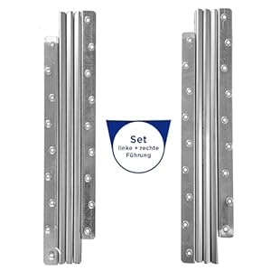 Stolmet Auszugsschiene Führungsschiene Für Tisch Länge 53 cm Zusammengeklappt 2 Einlagen 50 cm Auszugssysteme Schienen