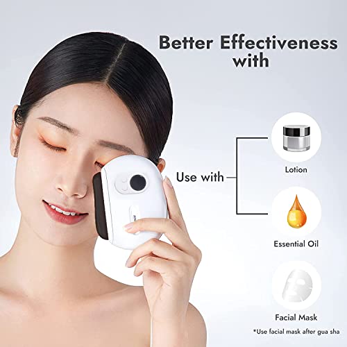 Zdeer Gua Sha Facial Tools, Electric Gua Sha With Heat & Vibration Face Massager,Gua Sha Stone Guasha Tool For Face,Anti-Aging & Wrinkles,Puffiness,Double Chin Reducer,Tension Relief(Black) #TOP4