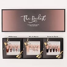 The Nailest - Gift Box 3 Set Combo - French C Curve Trio - Long Coffin Instant Luxury Acrylic Press On Nails