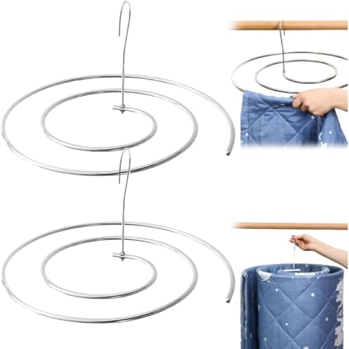 2 perchas de secado en espiral para ropa de cama, mantas, toallas, material de diseño que ahorra espacio, uso multifuncional