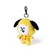 BT21 CHIMMY Character Soft Plush Stuffed Animal Keychain Key Ring Bag Charm, 12 cm, Yellow