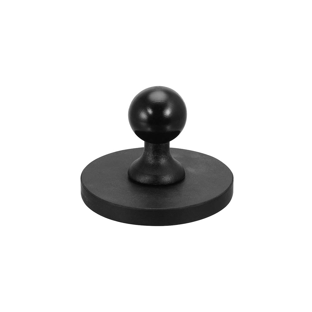 ARKONMounts - 65mm Diameter Round Heavy-Duty Magnetic Base Mount with 25mm /1 inch Rubber Coating Ball | Ball Mount | Magnetic Mount | Compatible with All Types of Flat Metal Surfaces