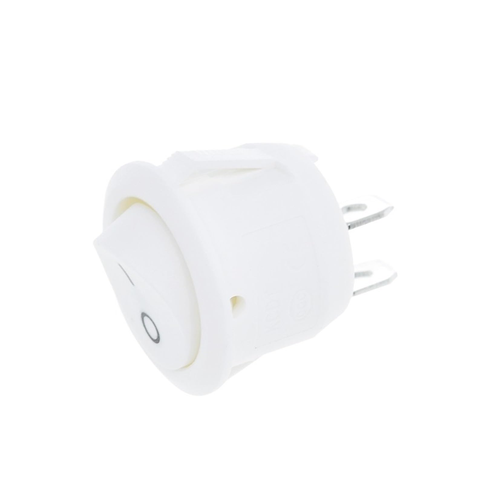 Czerwony czarny biały 20 mm wł./wył. okrągły przełącznik kołyskowy 6A/250VAC 10A 125VAC plastikowy przycisk KCD1-105 (biały, 10 szt.)