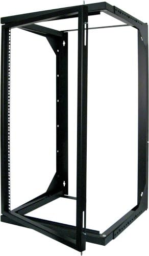 Vertical Cable 20U Open Wall Mount Frame Rack with Hinge - Adjustable Depth 18"-30" 047-WSM-2026