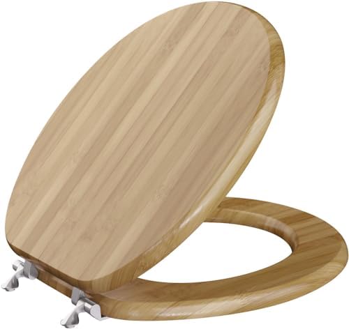 Comfort Seats C3B2R220BN Toilet Seat, Round, Rattan Bamboo