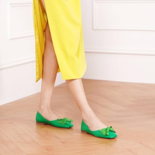 Image of C.Paravano Flats for Women | Ballet Flats | Square Toe | Dressy Casual Shoe
