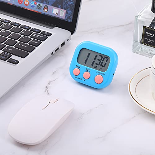 6 Pieces Digital Kitchen Timer Magnetic Countdown Timer Kitchen Loud Alarm Stopwatch Large Digits Timer Clock For Cooking Baking Boiling Egg Sports Games Office Classroom Kids Teacher Study Exercise #TOP5