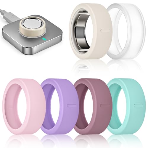 sylacor 6���p�b�N �J�o�[ Oura Ring Gen 4/4 �Z���~�b�N/Oura Ring Gen 3�Ή� ���h�~ �e���V���R�������O�v���e�N�^�[ RingConn Gen 2/Gen 2 Air/Ultrahuman�p (6�p�b�N - 04 