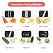 Fullstar Mandoline Slicer for Kitchen, Fruit Cutter, Cheese Grater, Cucumber Slicer, Veggie Spiralizer, Food Cutter & Kitchen Gadgets with Safety Glove (6 in 1, White)