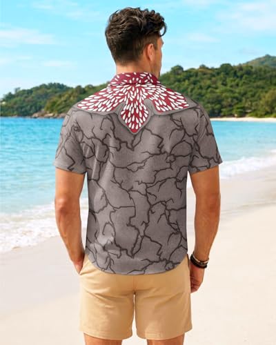 Image of 99TIMORO Fathers Funny Mens Hawaiian Shirt, Movie Button Down Short Sleeve Top, Father Day Summer Gifts