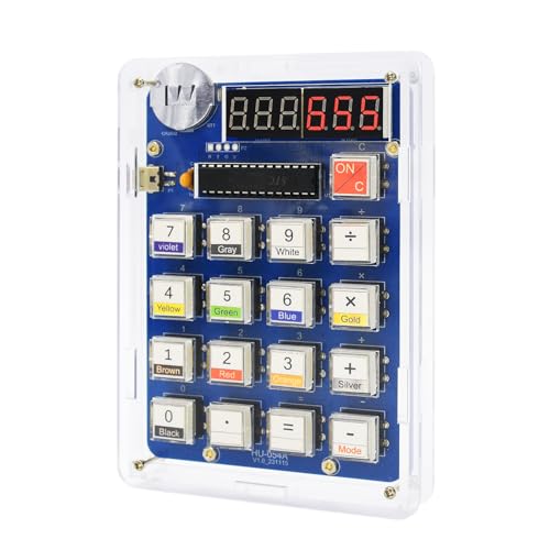 Surplex Kit de pratique de soudure DIY, lecteur de résistance de calculatrice à 6 chiffres, kit de projet en cuir électronique