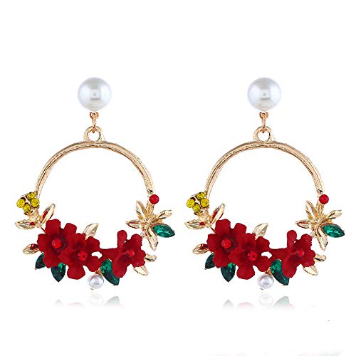 Pendientes Para Niña Pendientes De Flores De Cerámica Pendientes De Perlas De Diamantes Dulces De Temperamento Japonés Y Coreano Cover