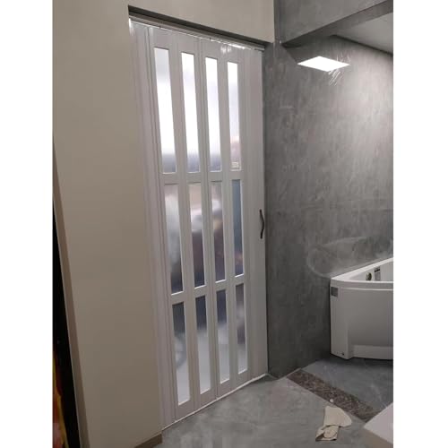 Porte accordéon intérieure blanche : gagnez de la place dans votre cuisine ou douche de sauna