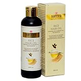 Sattva Ayurveda Haaröl mit Reisöl – Leichtes Pflegeöl für geschmeidiges, voller wirkendes Haar, 200 ml