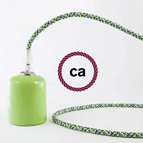 CA Creative Cables Pixel Green Covered Round Electric Cable 3x18 AWG - RX05 - by The Foot, 3 x 18 AWG