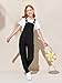 Haloumoning Girls Overalls Kids Casual Sleeveless Jumpsuits Harem Pants Rompers with Pockets 5-14 Years