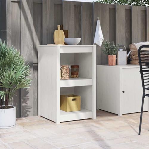 Teenpull Armario de cocina de pino macizo, color blanco, 55 x 55 x 92 cm, moderno armario con mucho espacio de almacenamiento para cocina, comedor, muebles auxiliares, unidad de almacenamiento