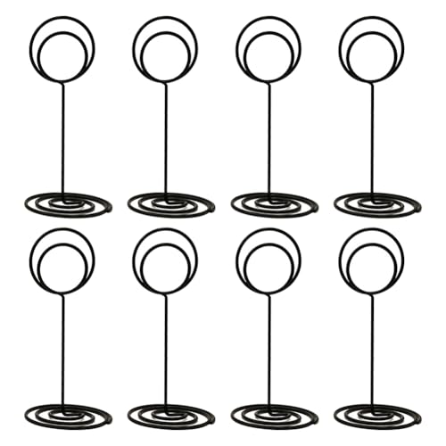 20 Pcs Metal Wire Place Card Holders Table Number Holders Stands Wedding Table Card Clips Office Memo Holders Table Top Photo Holders for Pictures Black