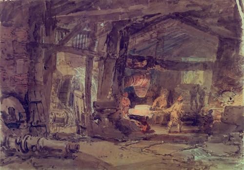 Tableaux peinture sur toile Turner fonderie de fer SERENDIPITP 60x90cm