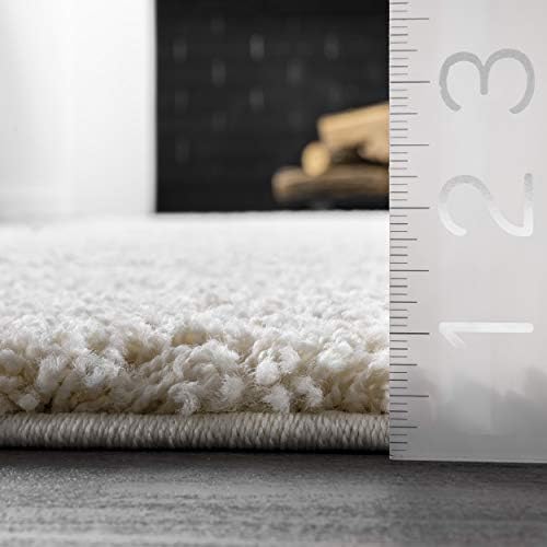 nuLOOM Carolyn Modern Shag Area Rug, 4' x 6', Cream