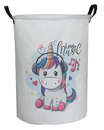 ESSME Large Storage Bin,Canvas Fabric Storage Baskets with Handles,Collaspible Laundry Hamper for Household,Gift