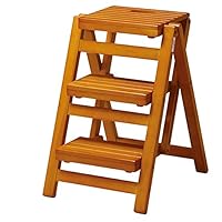 Amazon｜木製折りたたみ踏み台 約65cm 三段タイプ 3段 木製 シンプル