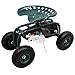 ECD Germany Gartensitz fahrbar mit Rollen - bis 135 kg belastbar - Gummi Räder - Stahlgestell - höhenverstellbar - Gartenhocker Rollsitz Arbeitshocker Gartenwagen Gartenhelfer Rollwagen Sitzhocker